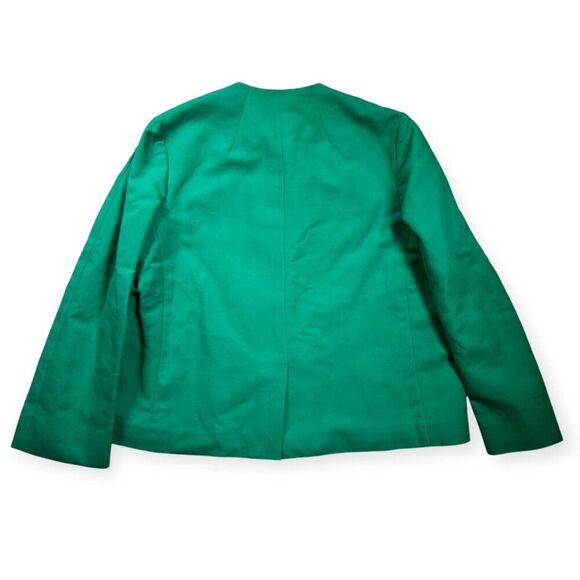 Ralph Lauren Black Label Green Blazer Cotton Hideaway Buttons Women's Size 2 - Picture 3 of 5